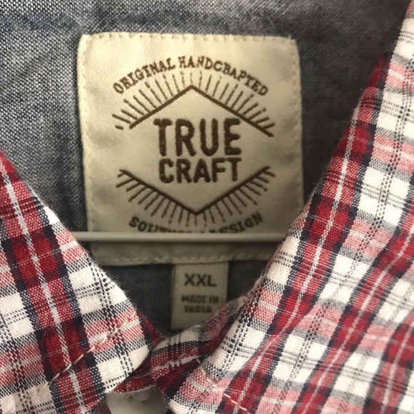 XXL ButtonDown mens casual shirt 👔 TrueCraft size XXL - Picture 2 of 4